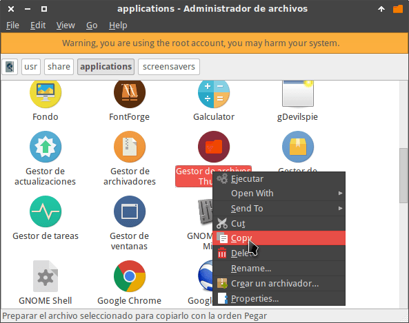 CREATE A LAUNCHER TO OPEN A CERTAIN PROGRAM AS A ROOT USER